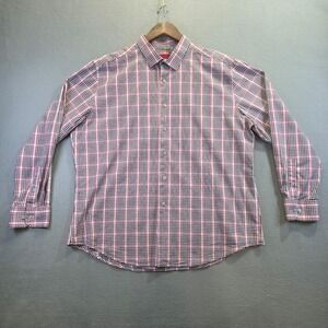 Alfani Men Slim Fit Stretch Long Sleeve Button Up Dress Shirt Size 17-17.5/34-35